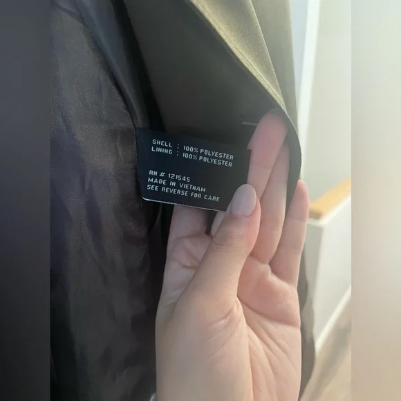 ❌SOLD❌London Fog Military Olive Green Broken Tench Coat Size XL Tortoise Buttons - Picture 9 of 13